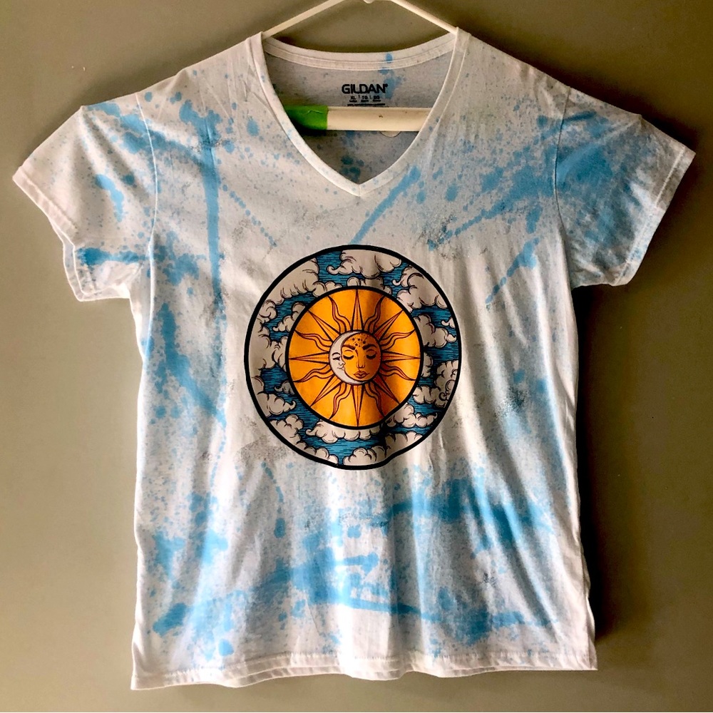 Sun moon crumble Tye dye tee
